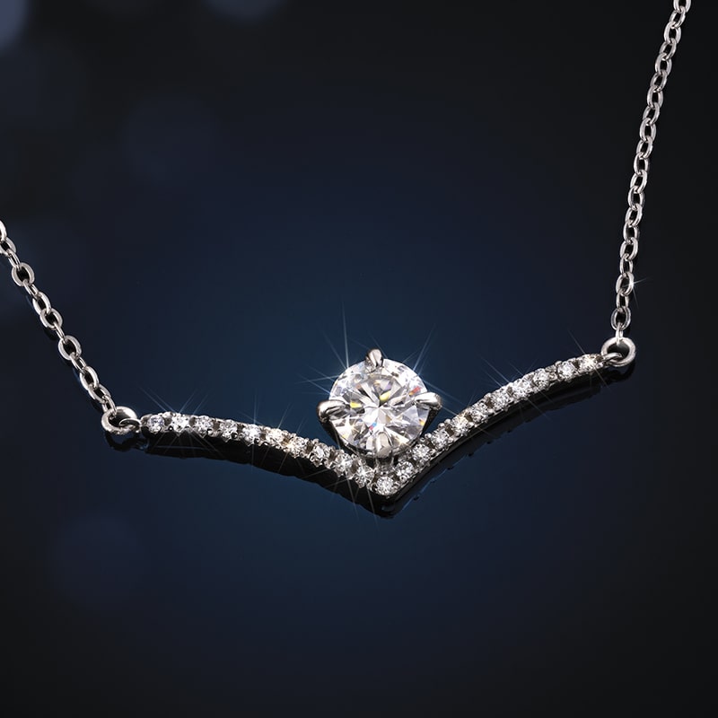 Spakling Star Moissanite Necklace